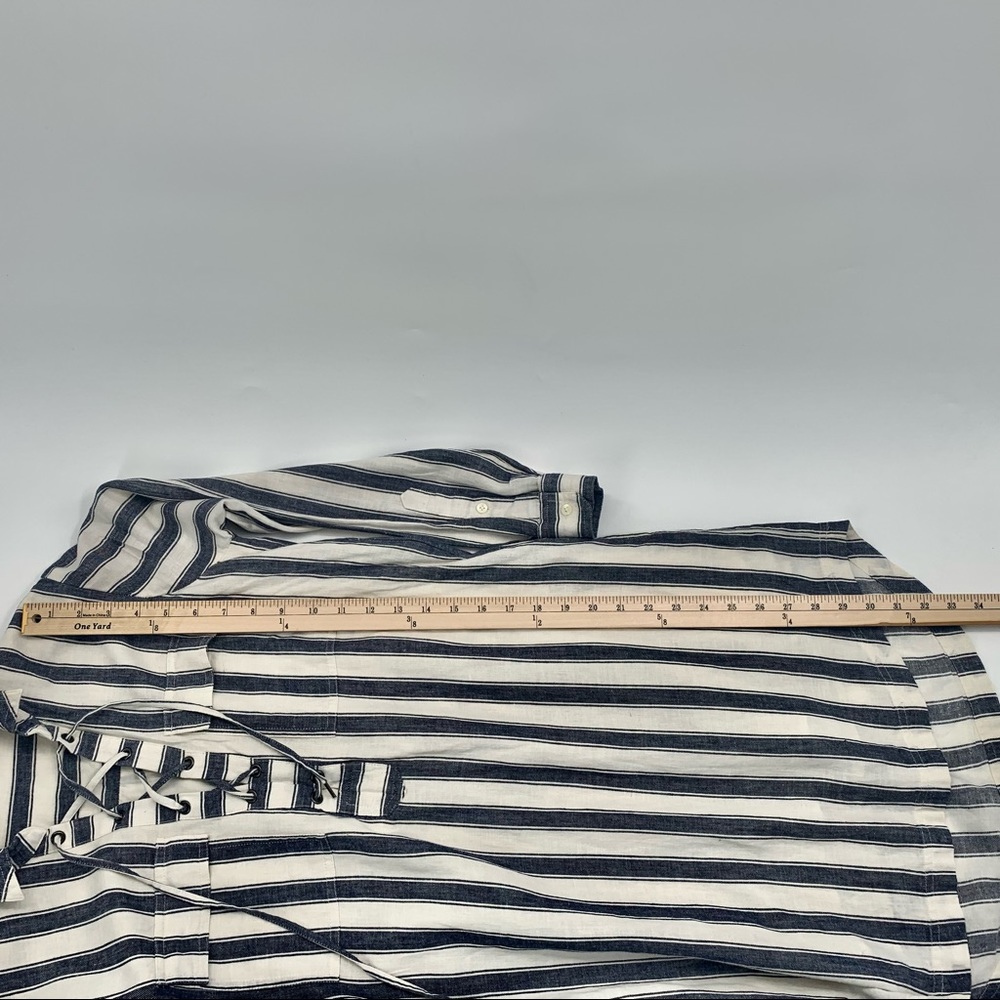 Madewell Striped Linen Blend Shirt Dress - Picture 13 of 15